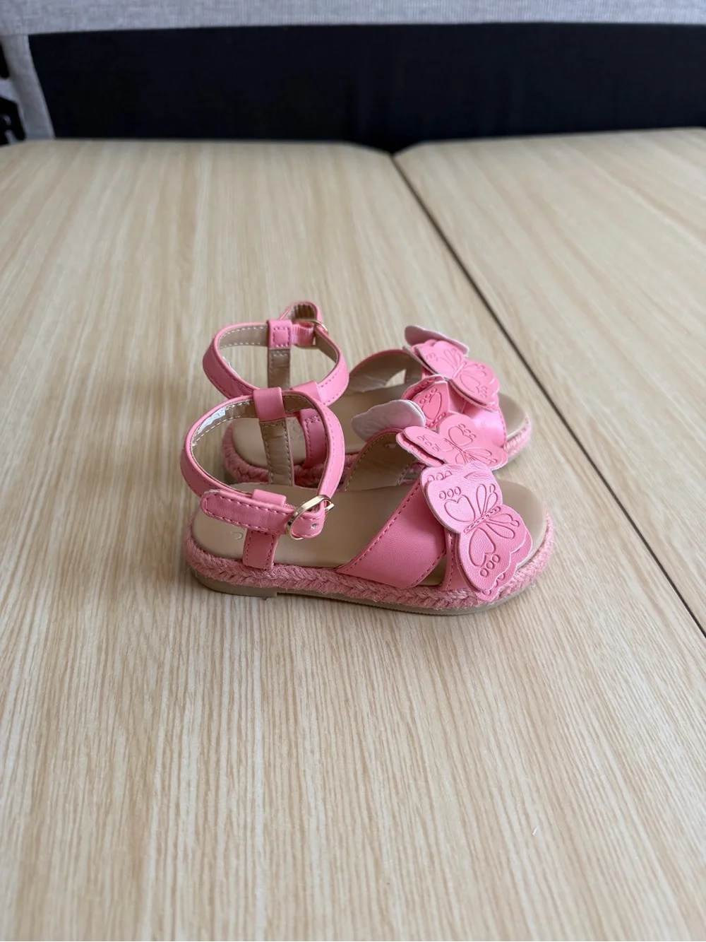 Janie and Jack Pink Butterfly Toddler Sandals